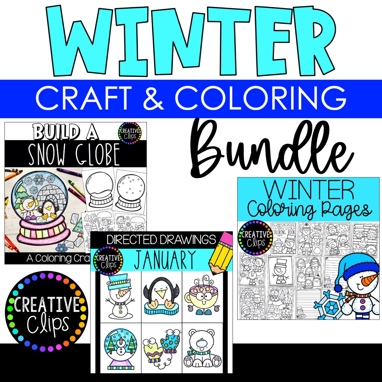 Winter Craft and Coloring Bundle | Coloring Pages