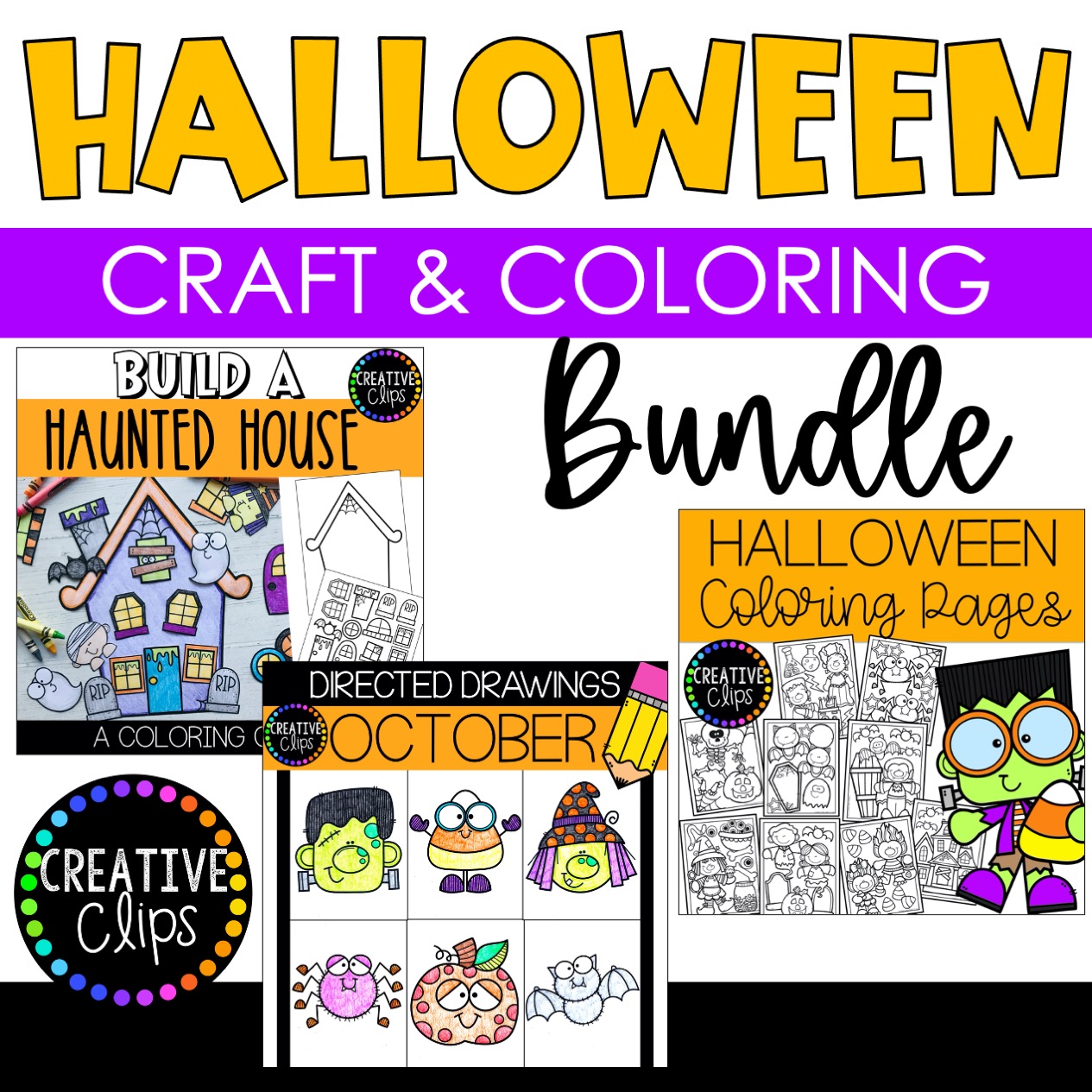Halloween Craft and Coloring Bundle | Coloring Pages