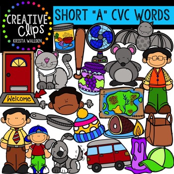 Short Vowel Clipart CVC Words- Short A Clipart