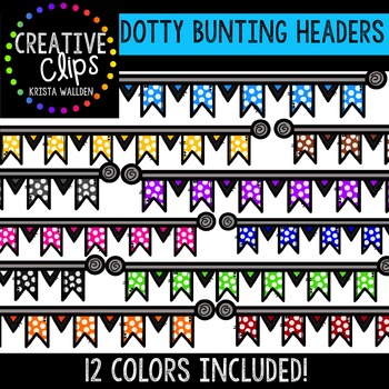 Dotty Bunting Headers | Free