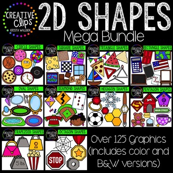 2D Shapes Clipart Bundle