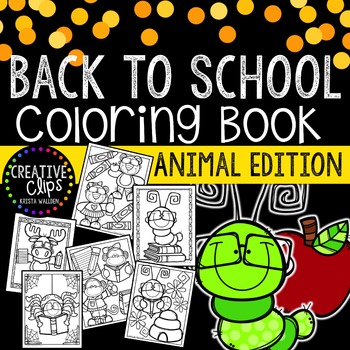 Back to School ANIMALS Coloring Book | Free