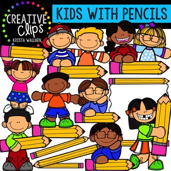 Kids with Pencil Props