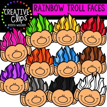 Rainbow Troll Faces