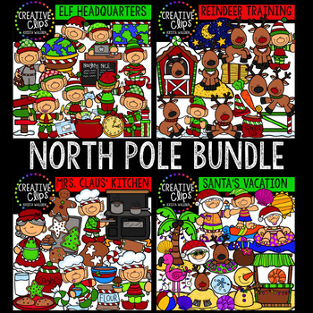 North Pole Christmas Clipart Bundle