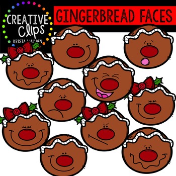 Gingerbread Clipart | Faces