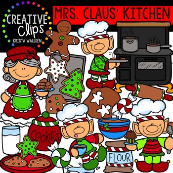 Mrs. Claus' Kitchen - Christmas Clipart