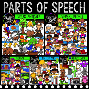 Parts of Speech Clipart MEGA Bundle