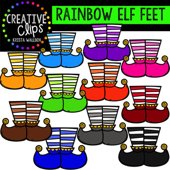 Rainbow Elf Clipart | Feet