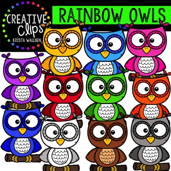 Rainbow Owl Clipart | Free