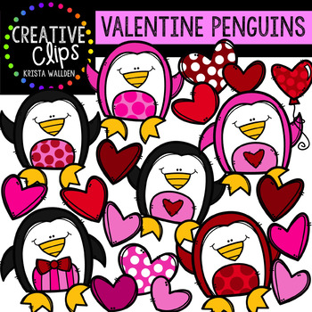 Valentine Penguins | Valentine Clipart