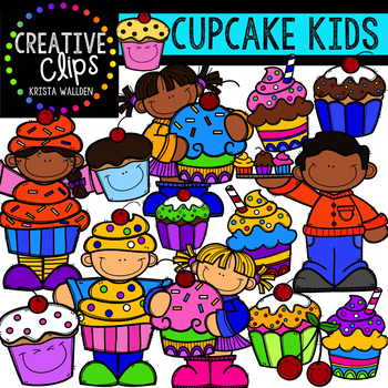 Cupcake Kids Clipart