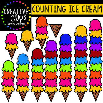 Counting Pictures | Ice Cream Summer Clipart