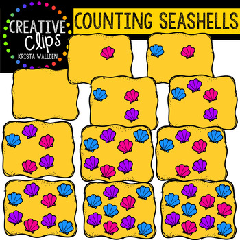 Counting Pictures | Seashell Summer Clipart
