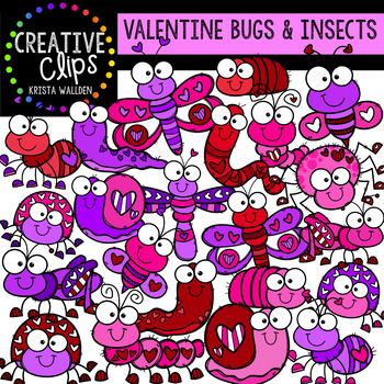 Valentine Bugs and Insects | Valentine Clipart