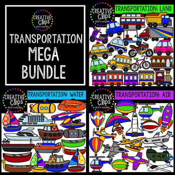 Transportation Clipart Bundle