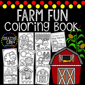 Farm Animals Coloring Pages Book, Coloring Activities