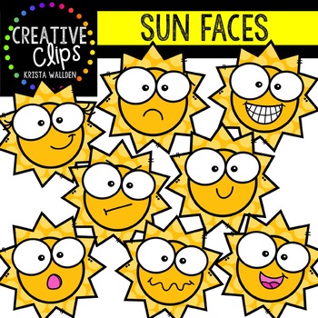 Sun Faces | Summer Clipart