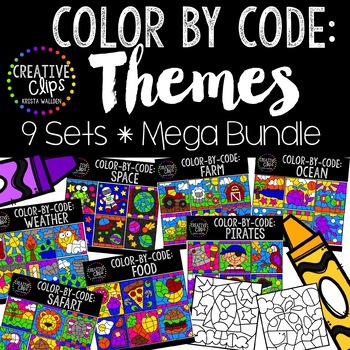 Color by Number or Code | THEMES Bundle