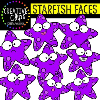 Starfish Faces | Summer Clipart