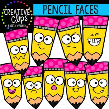 Pencil Faces | School Clipart