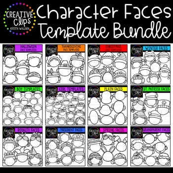 Character Face Templates Bundle
