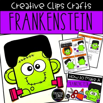 Frankenstein Craft Printable | Creative Clips Crafts | Halloween Craft
