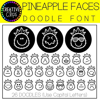 Pineapple Faces Doodle FONT
