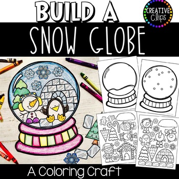 Build a Snow Globe New Year Winter Christmas Craft Activities | Coloring Pages