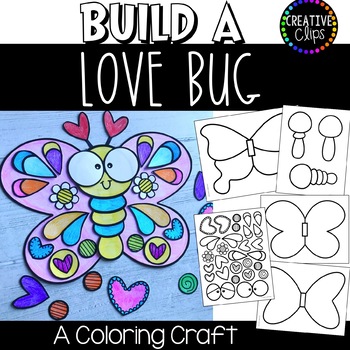 Build a Love Bug Valentine's Day Craft | Valentine Coloring Pages