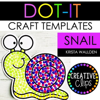 SNAIL Craft | Dot It Craft Templates by Creative Clips | Free