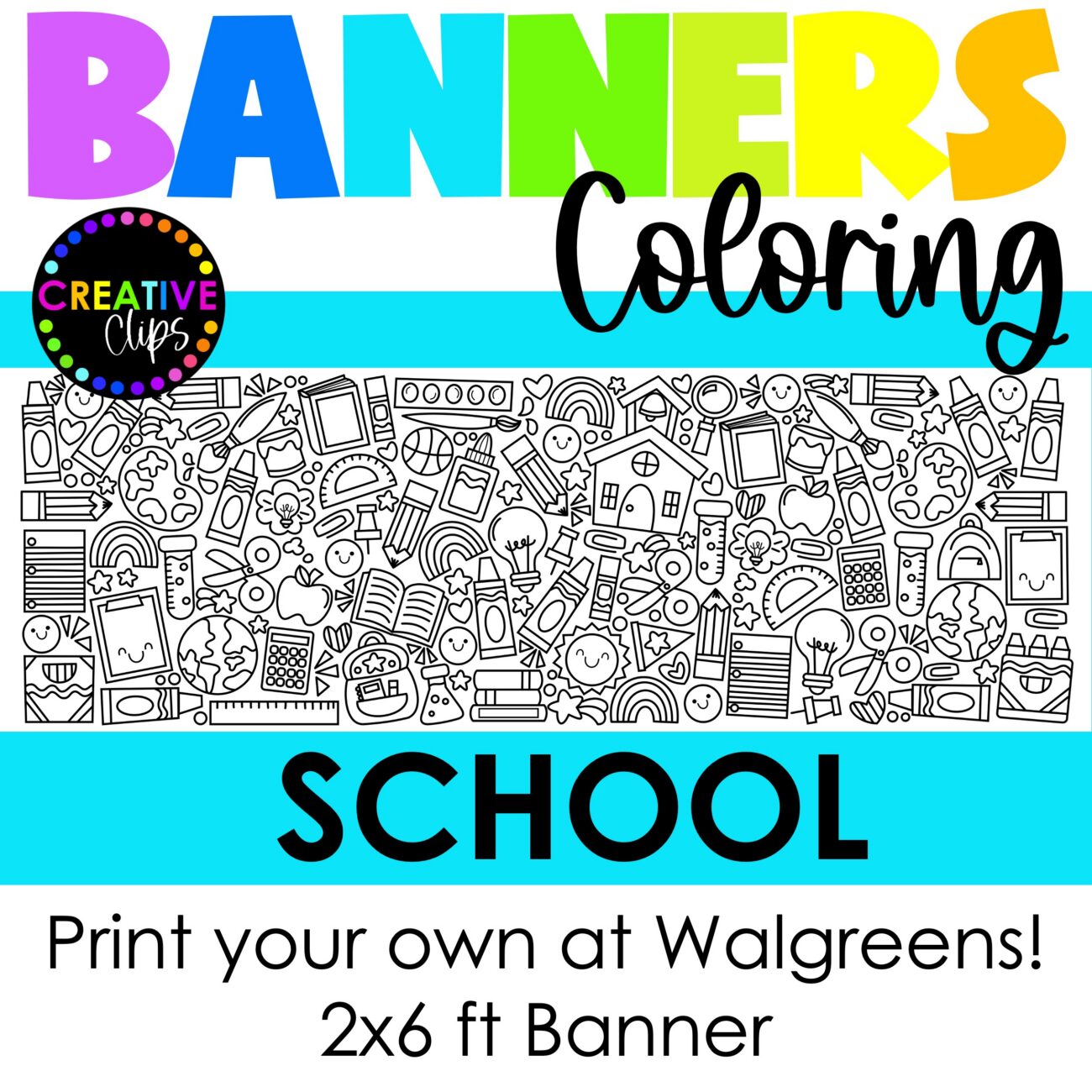 Banner | School Coloring | Free